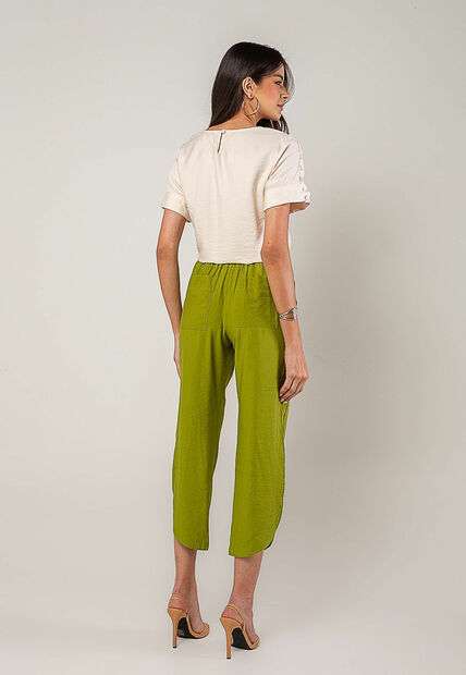 Blusa Alfaiataria Com Botões Na Manga Marfim Salvatore