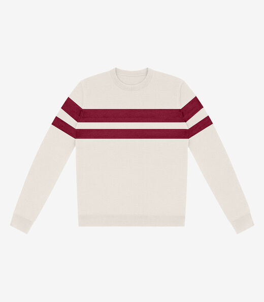 Image_Sueter Masculino Listrado Tricot Diametro Bege