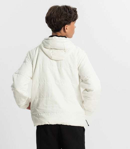 Jaqueta Puffer Juvenil Unissex Minty Bege