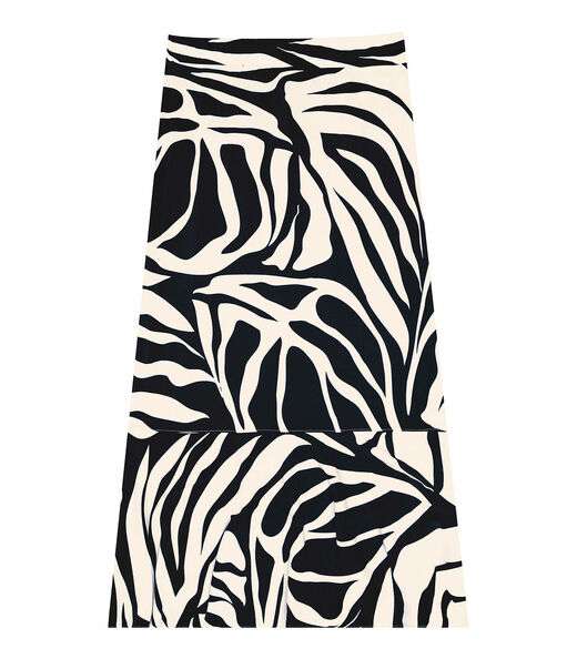 Saia Midi Estampada Rovitex Preto