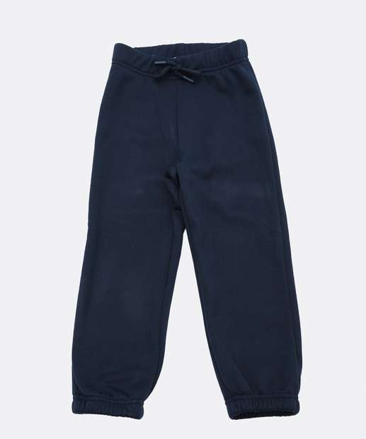 Calça Infantil Jogger Moletom Marisa Tam 1 a 3 Azul