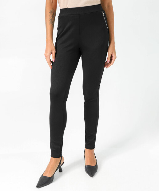 Calça Feminina Legging Zíper Marisa Preto