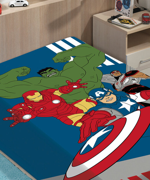 Cobertor Infantil Estampa Vingadores Jolitex 1 Peça
