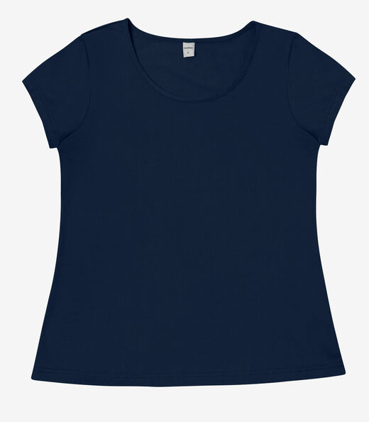 Blusa Feminina Viscotorcion Básica Rovitex Azul