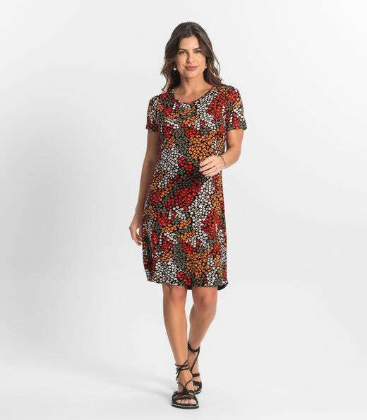 Vestido Feminino Estampado Select Laranja