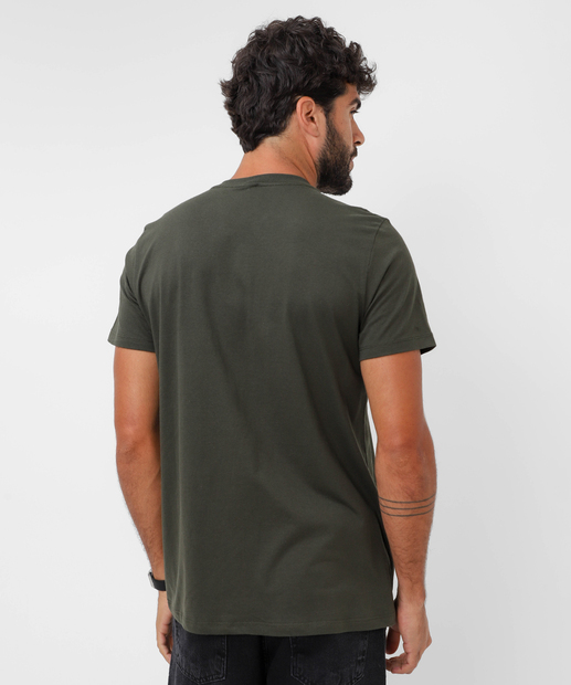 Camiseta Masculina Básica Manga Curta Marisa Verde