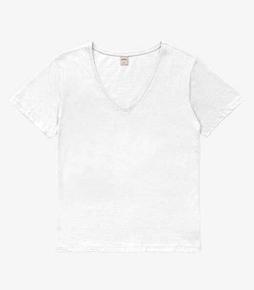 Blusa Básica Feminina Meia Malha Rovitex Branco