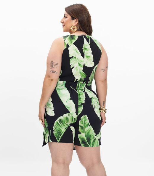 Shorts Saia Feminino Plus Size Secret Glam Preto