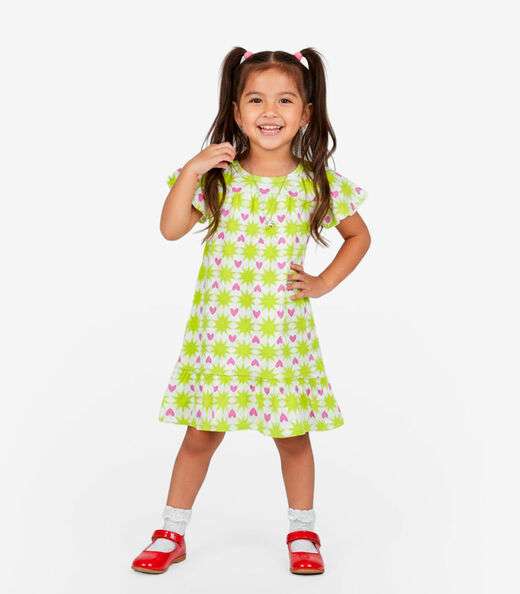 Image_Vestido Infantil Com Manga Godê Select Verde