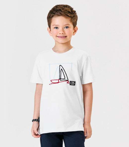 Conjunto Infantil Camiseta Com Bermuda Trick Nick Branco
