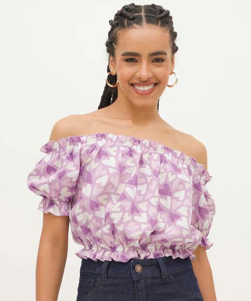 Image_Blusa Cropped Ciganinha Feminina Coração Marisa