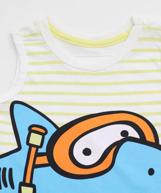 Regata Infantil Listrada Tubarão Interativo MR Tam 1 a 3