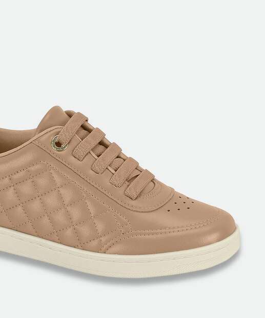 Tênis Casual Feminino Matelassê Modare Bege