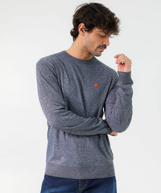 Image_Suéter Masculino Tricô Mescla Marisa Azul