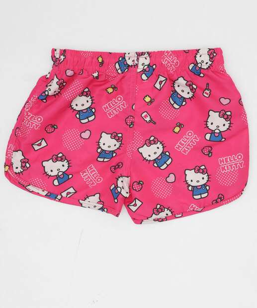 Short Infantil Estampa Hello Kitty Sanrio Tam 4 a 10