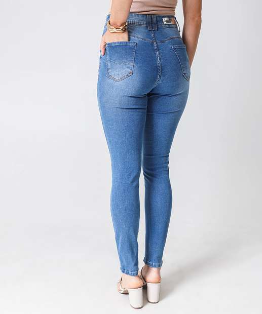 Calça Jeans Skinny Feminina Marisa Azul