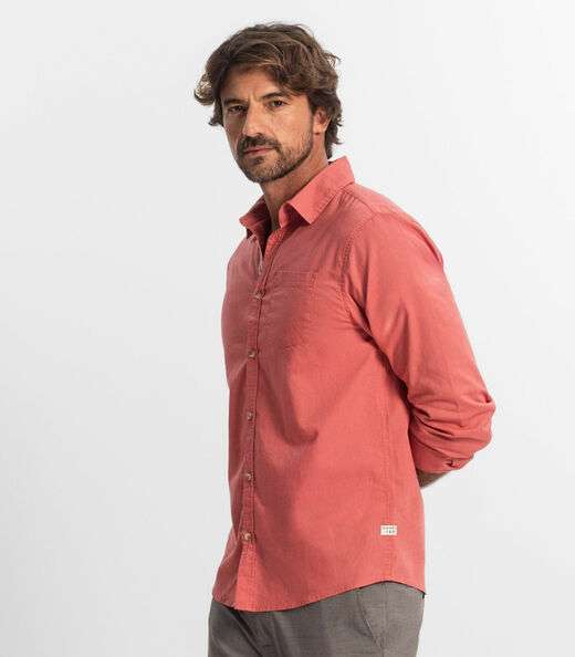 Camisa Masculina Manga Longa Diametro Laranja