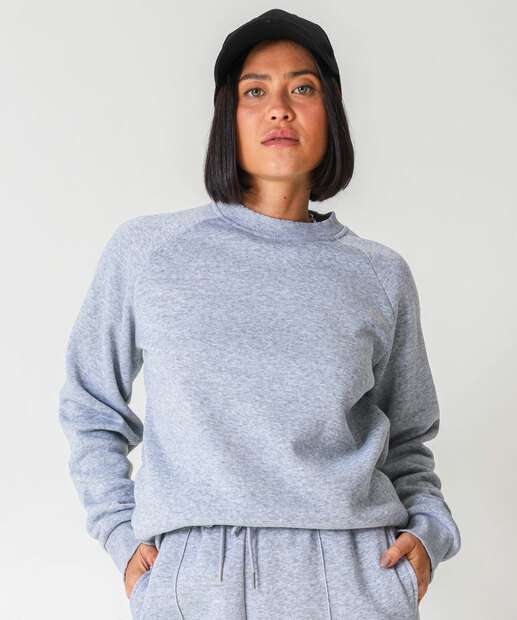 Image_Blusão Feminino Moletom Mescla Marisa Cinza