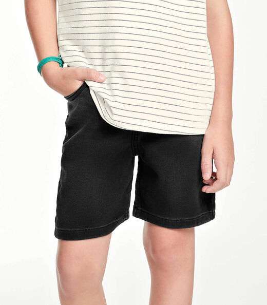 Image_Bermuda Jeans Infantil Masculina Trick Nick Preto