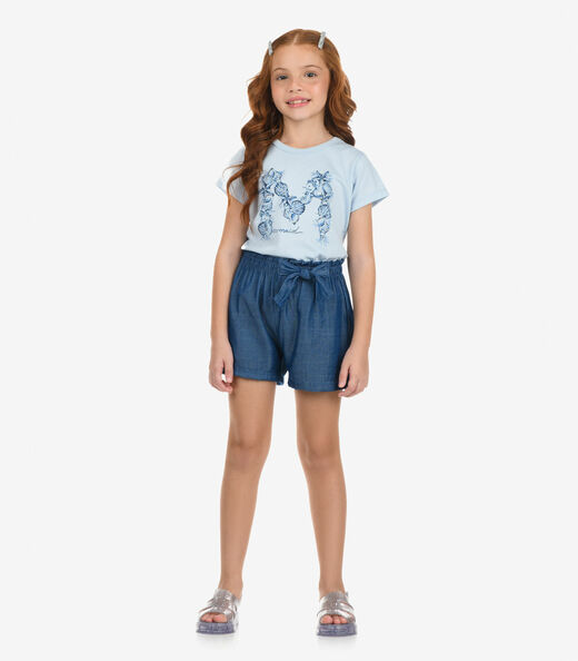 Shorts Menina Liocel Rovi Kids Azul