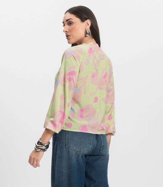 Blusa Manga Longa Infinita Cor Verde