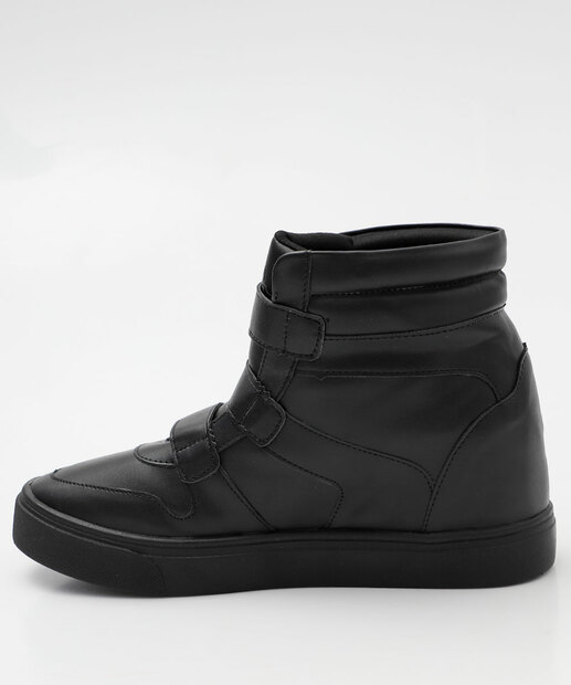 Tênis Feminino Cano Alto Via Uno Preto