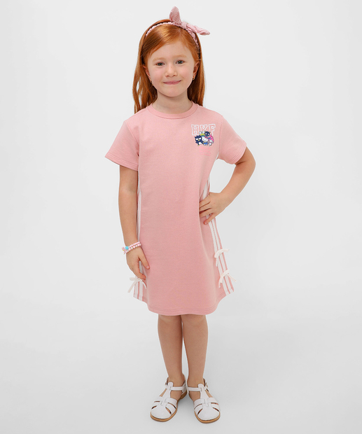 Image_Vestido Infantil Moletinho Hello Kitty Sanrio Tam 4 a 10 Rosa