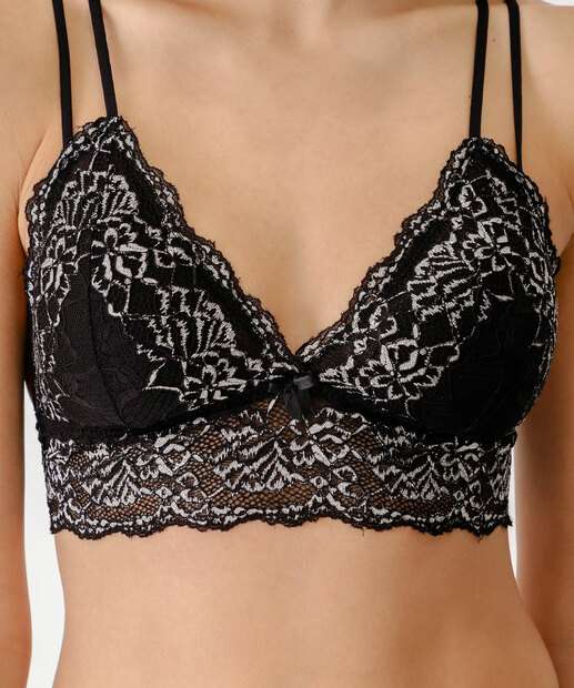 Sutiã De Renda Bra Top Bojo Removível Marisa