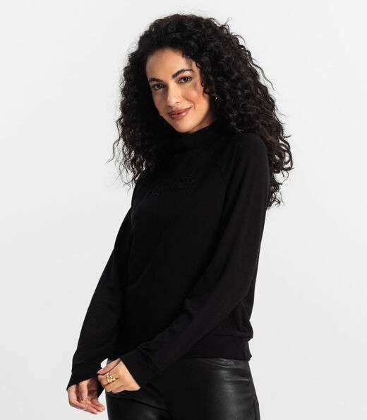 Blusão Raglan Feminino Rovitex Preto