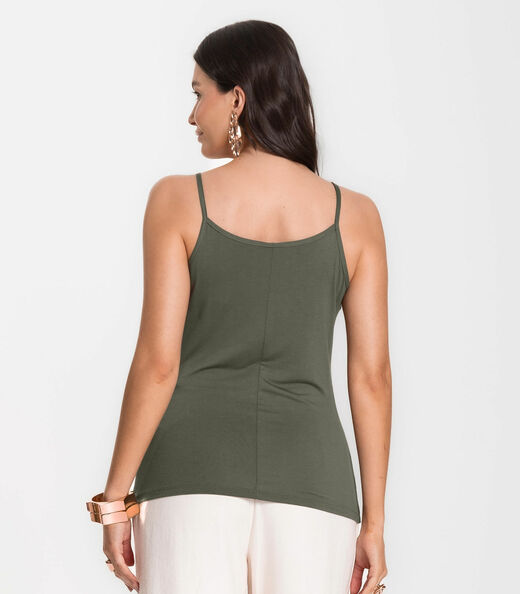 Blusa Feminina de Alças Básica Rovitex Verde