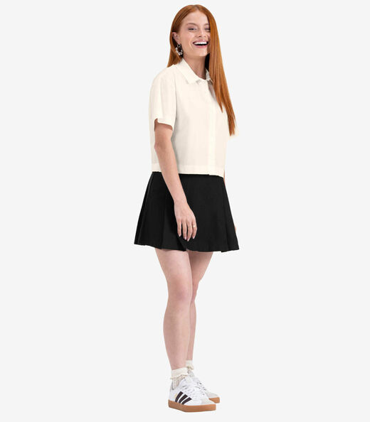 Camisa Feminina Tricoline Minty Bege