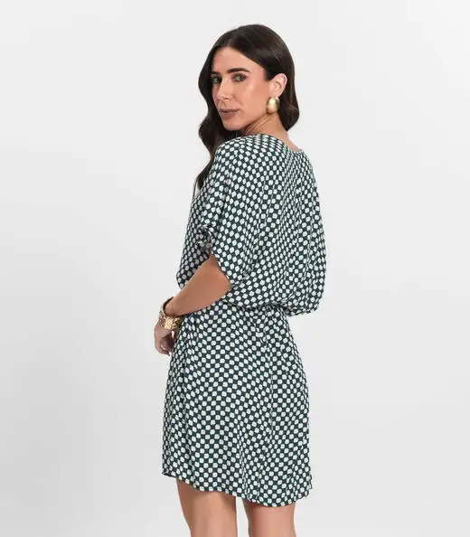 Vestido Feminino Estampado Infinita Cor Verde