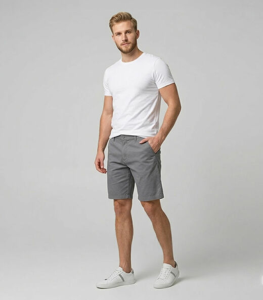Image_Bermuda Masculina Em Sarja Com Bolsos Sea Surf Cinza