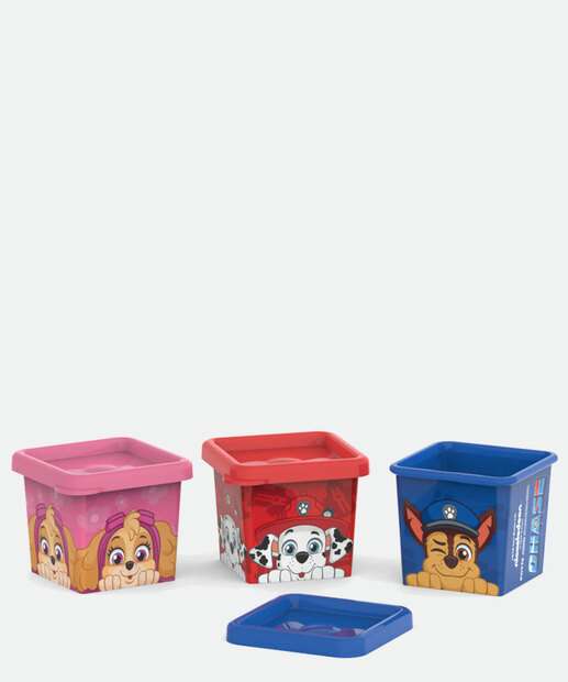 Kit 3 Potes Organizadores Patrulha Canina Nickelodeon 180ML