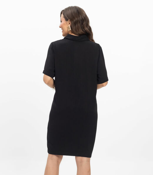 Vestido Curto Viscose Double Feminino Endless Preto