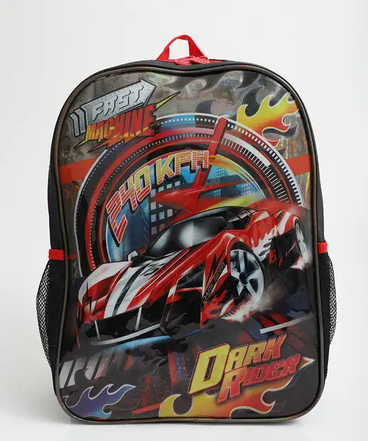 Image_Mochila Infantil Escolar Estampa Carro Clio Style Preto