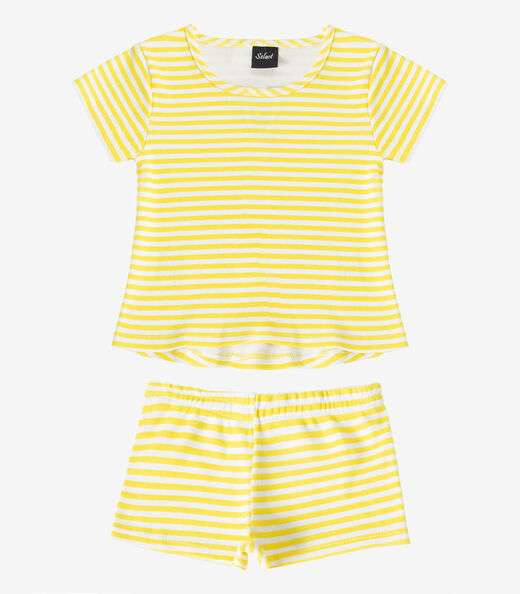 Image_Conjunto Infantil Blusa com Shorts Select Amarelo