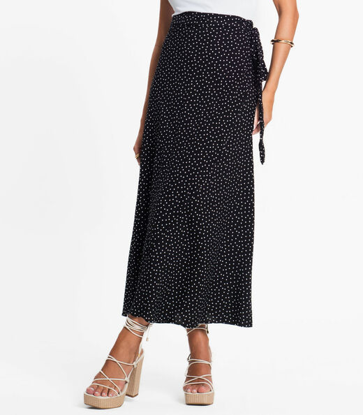 Saia Midi Amarração Envelope Select Preto