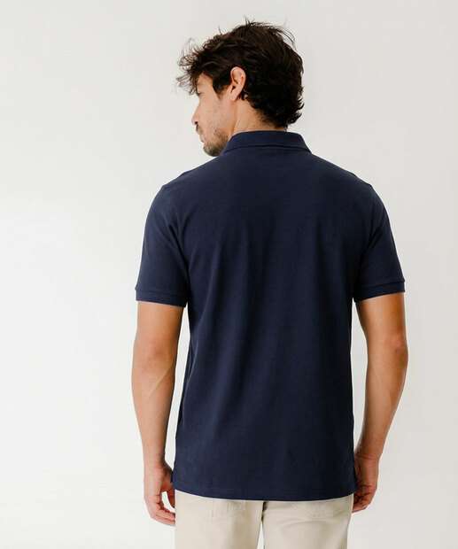 Polo Masculina Manga Curta MR Azul