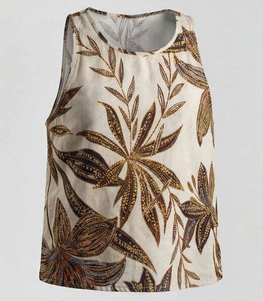 Regata Feminina Em Viscose Infinita Cor Bege