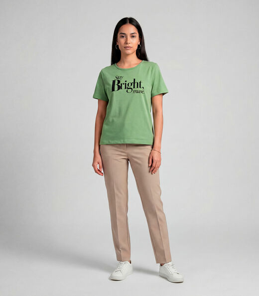 Blusa Feminina Com Estampa Infinita Cor Verde