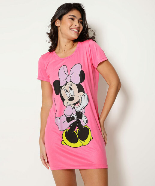Camisola Estampa Minnie Manga Curta Disney