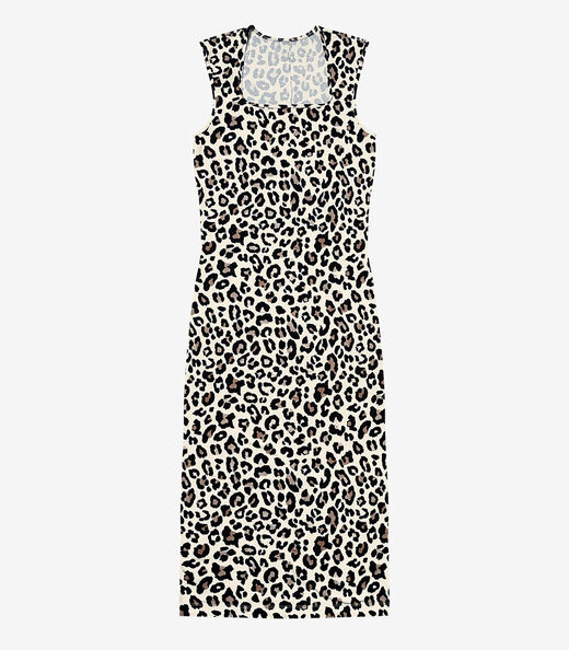 Vestido Midi Feminino em Cotton Leve Rovitex Bege