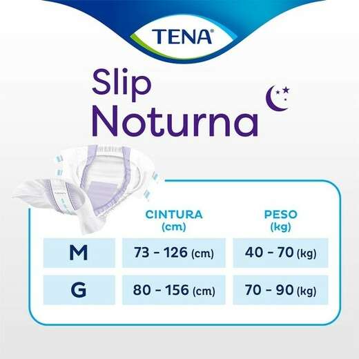 Fralda Geriátrica Slip Noturna Tamanho G Com 16 Unidades
