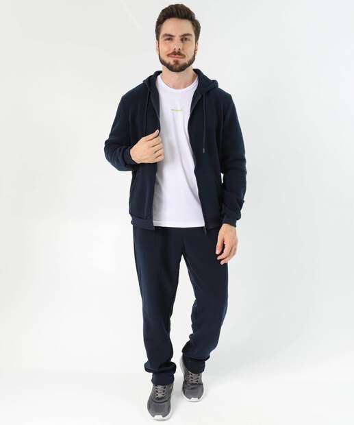 Image_Calça Masculina Fitness Moletom Reta Bolsos MR Azul