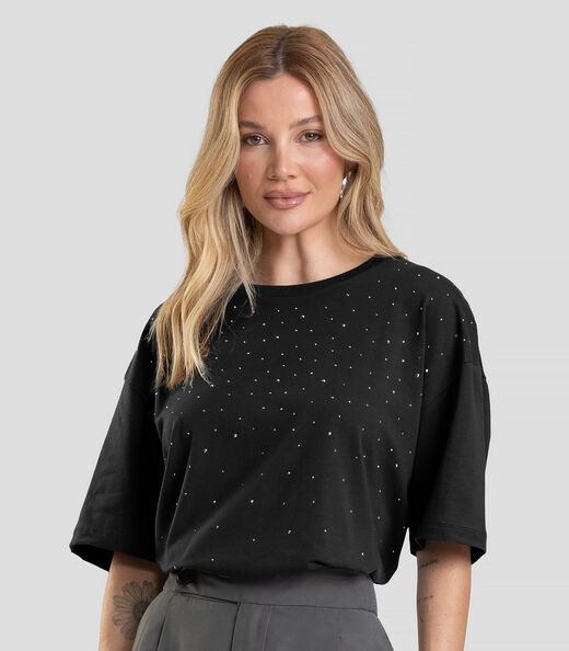 Image_T- Shirt Box Feminina com Strass Dianna Preto