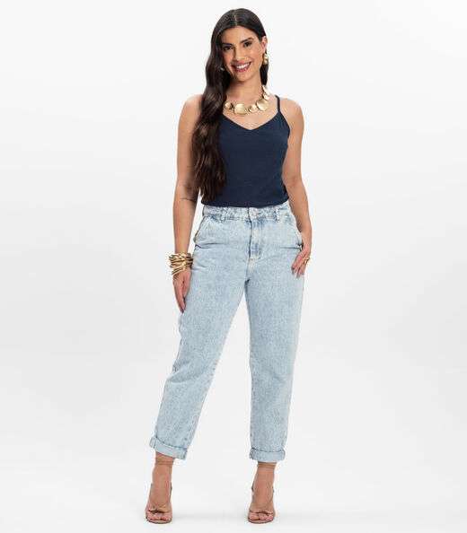 Blusa de Alça Infinita Cor Azul