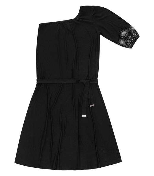 Vestido Midi em Viscose Creponada Endless Preto