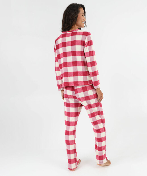 Pijama Feminino Estampa Xadrez Marisa Rosa