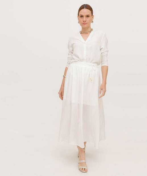 Saia Longa Detalhes com Lurex